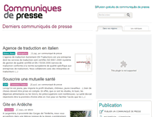 Tablet Screenshot of communiquespresse.fr